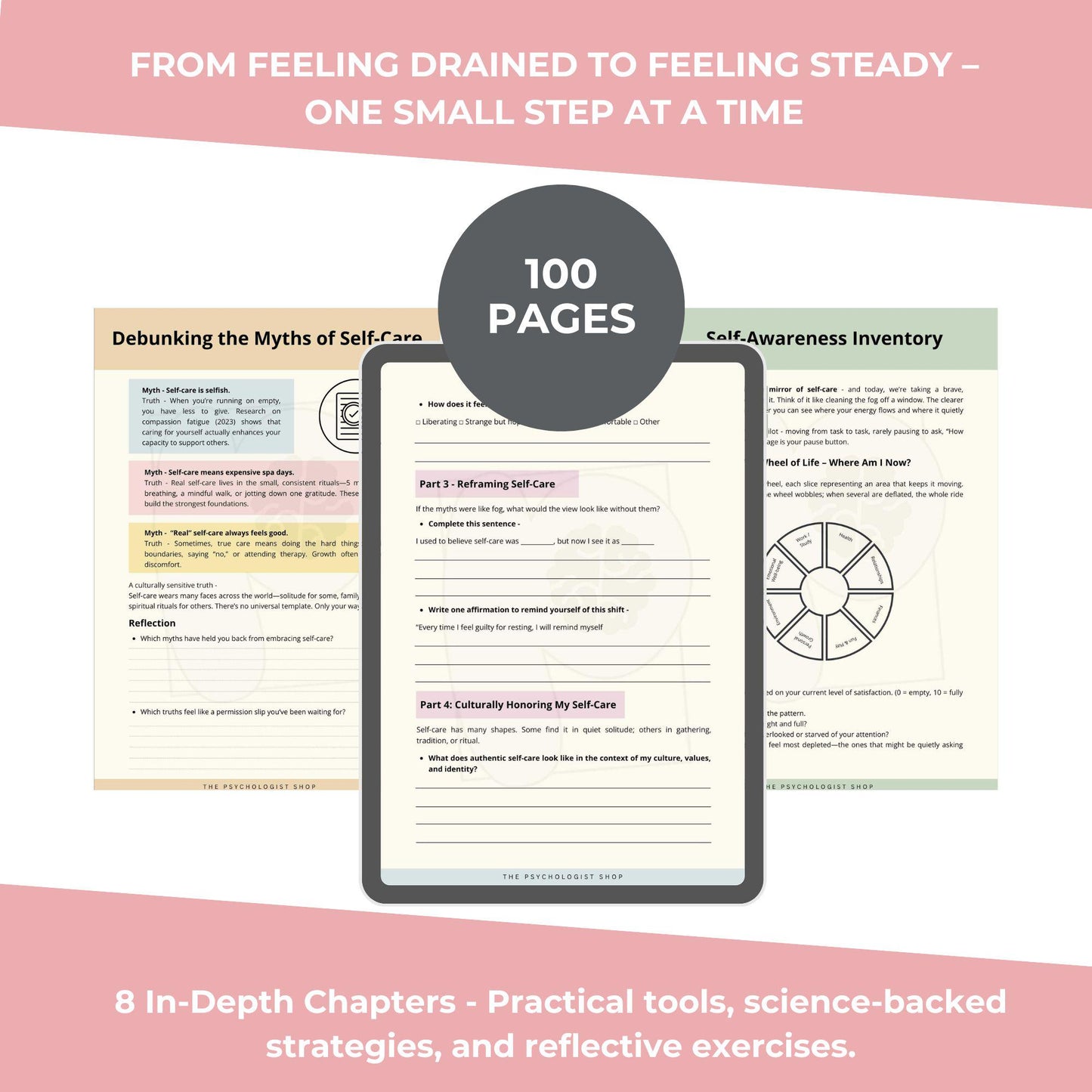 The Self-Care Workbook: Your Guide to Restoring Balance, Building Resilience & Prioritizing You