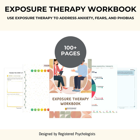 Exposure Therapy Workbook PDF | Erp Worksheets for OCD, Anxiety, PTSD, Phobias | Hierarchy, Response Prevention Tool | Therapeutic Guide