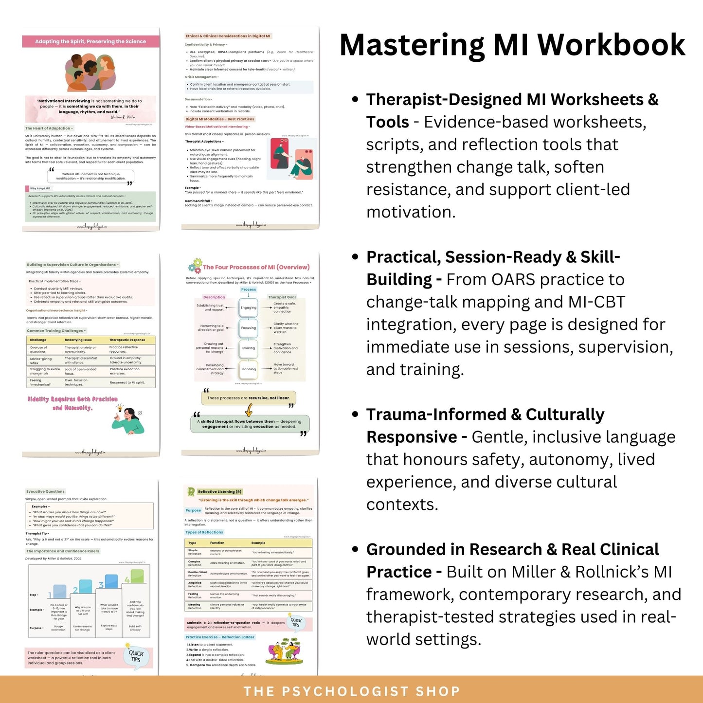 MI WORKBOOK- MASTERING MOTIVATIONAL INTERVIEWING