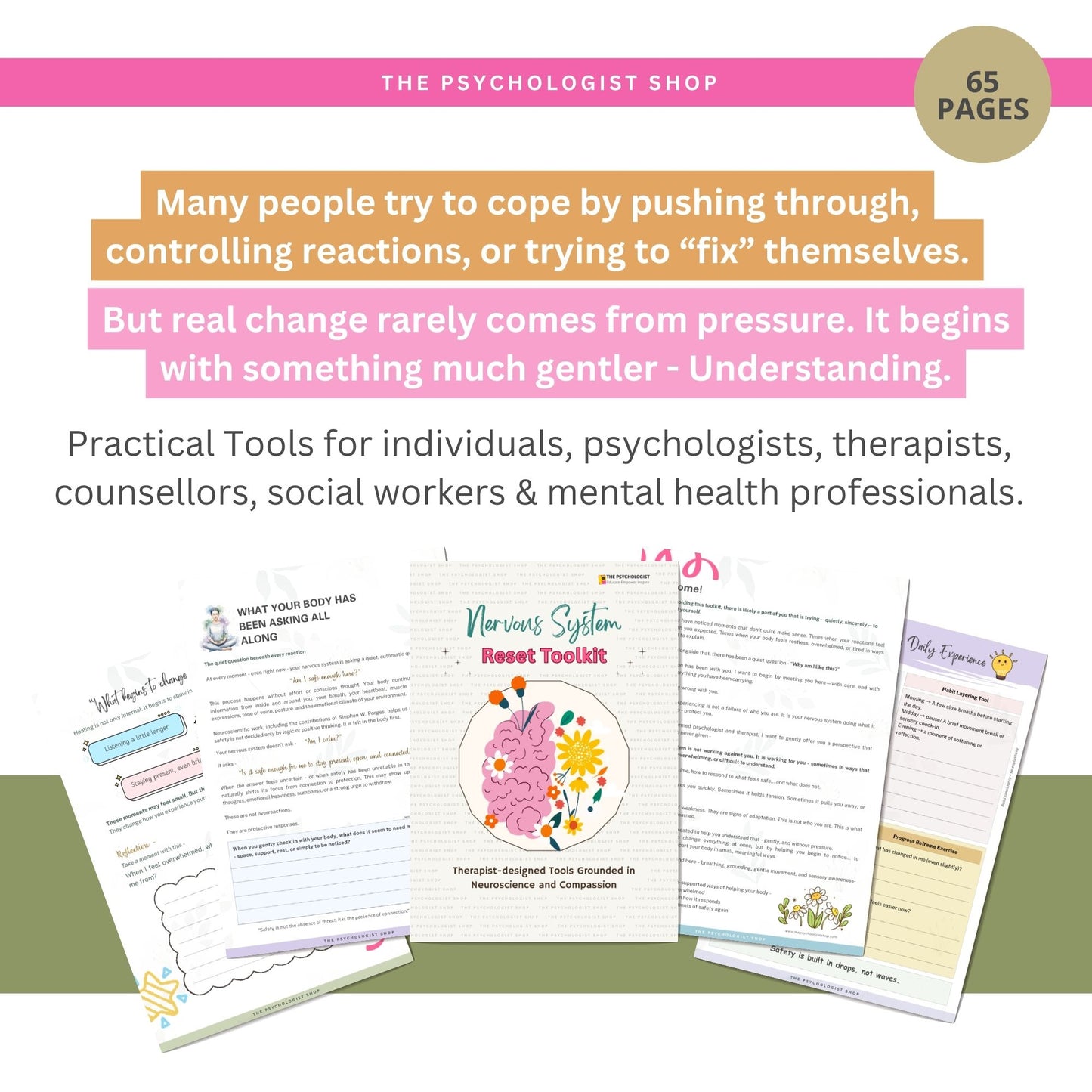 Nervous System Reset Toolkit  | Trauma-Informed Guide for Stress, Anxiety & Emotional Regulation