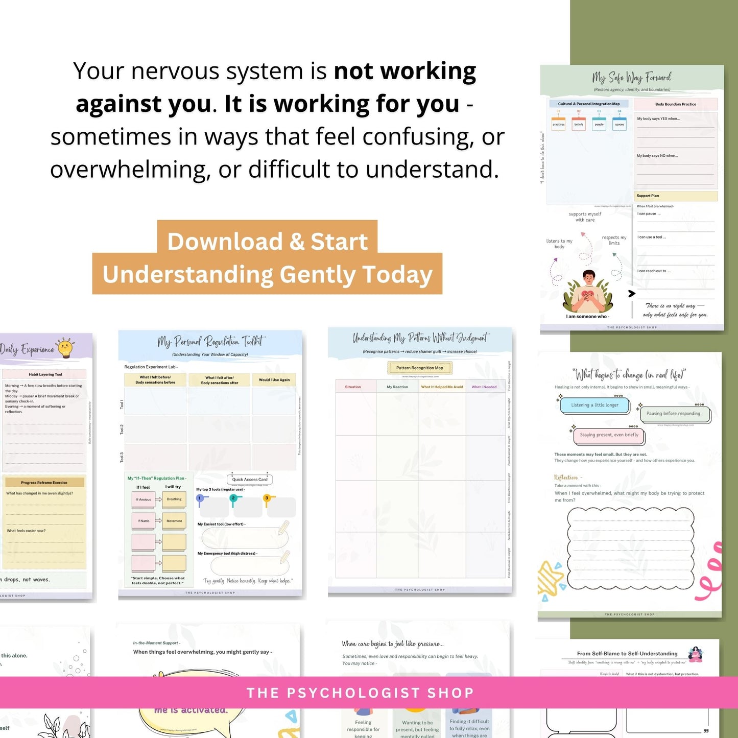 Nervous System Reset Toolkit  | Trauma-Informed Guide for Stress, Anxiety & Emotional Regulation