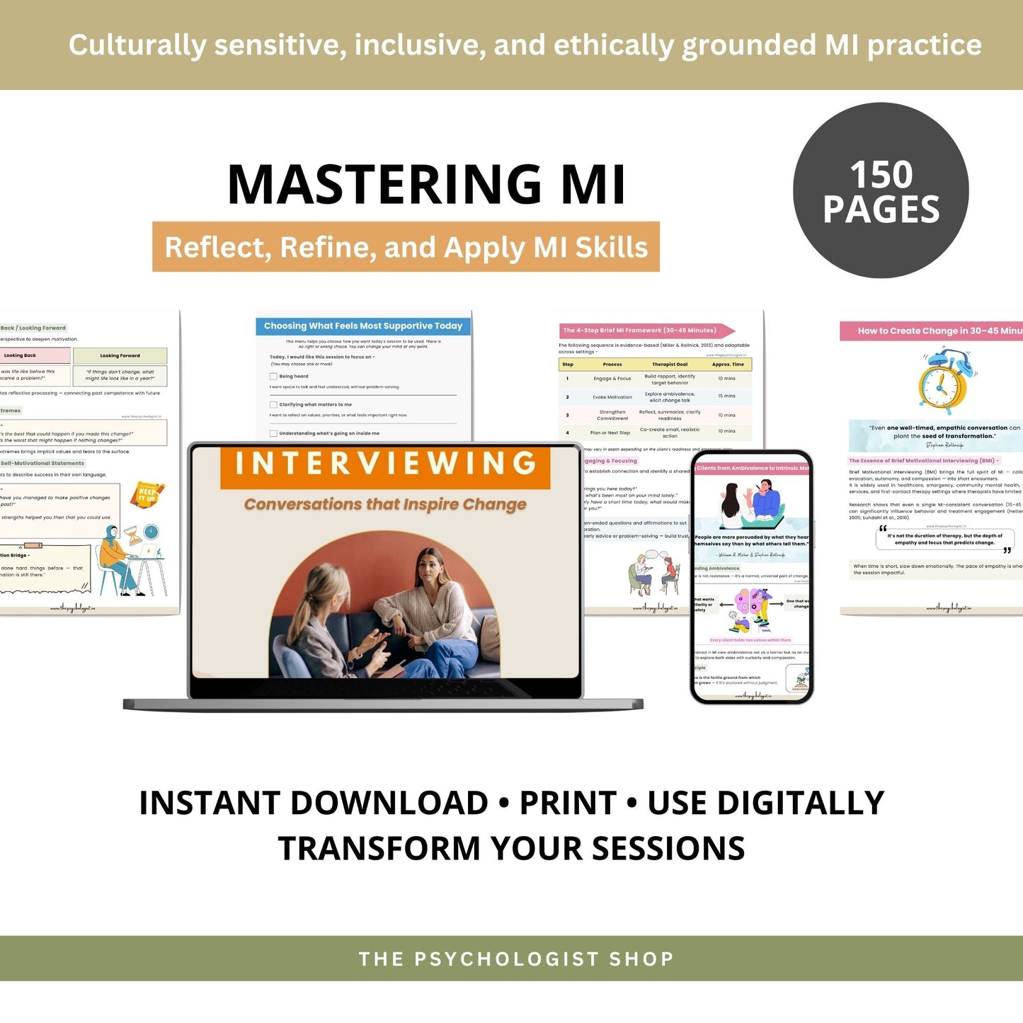 MI WORKBOOK- MASTERING MOTIVATIONAL INTERVIEWING