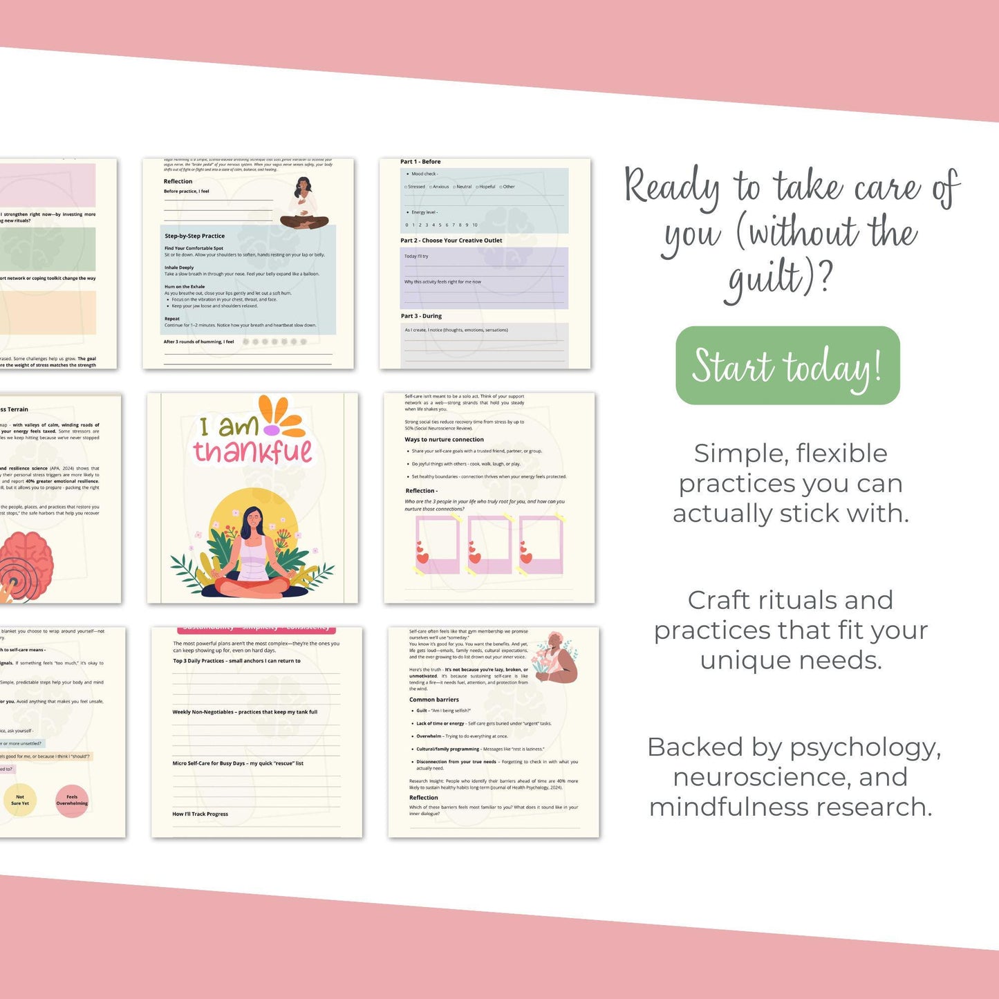 The Self-Care Workbook: Your Guide to Restoring Balance, Building Resilience & Prioritizing You