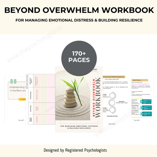 Beyond Overwhelm Workbook | Overwhelm Worksheets PDF | Stress & Anxiety Relief Worksheets | Planner | Self-Care Workbook | Mindfulness |