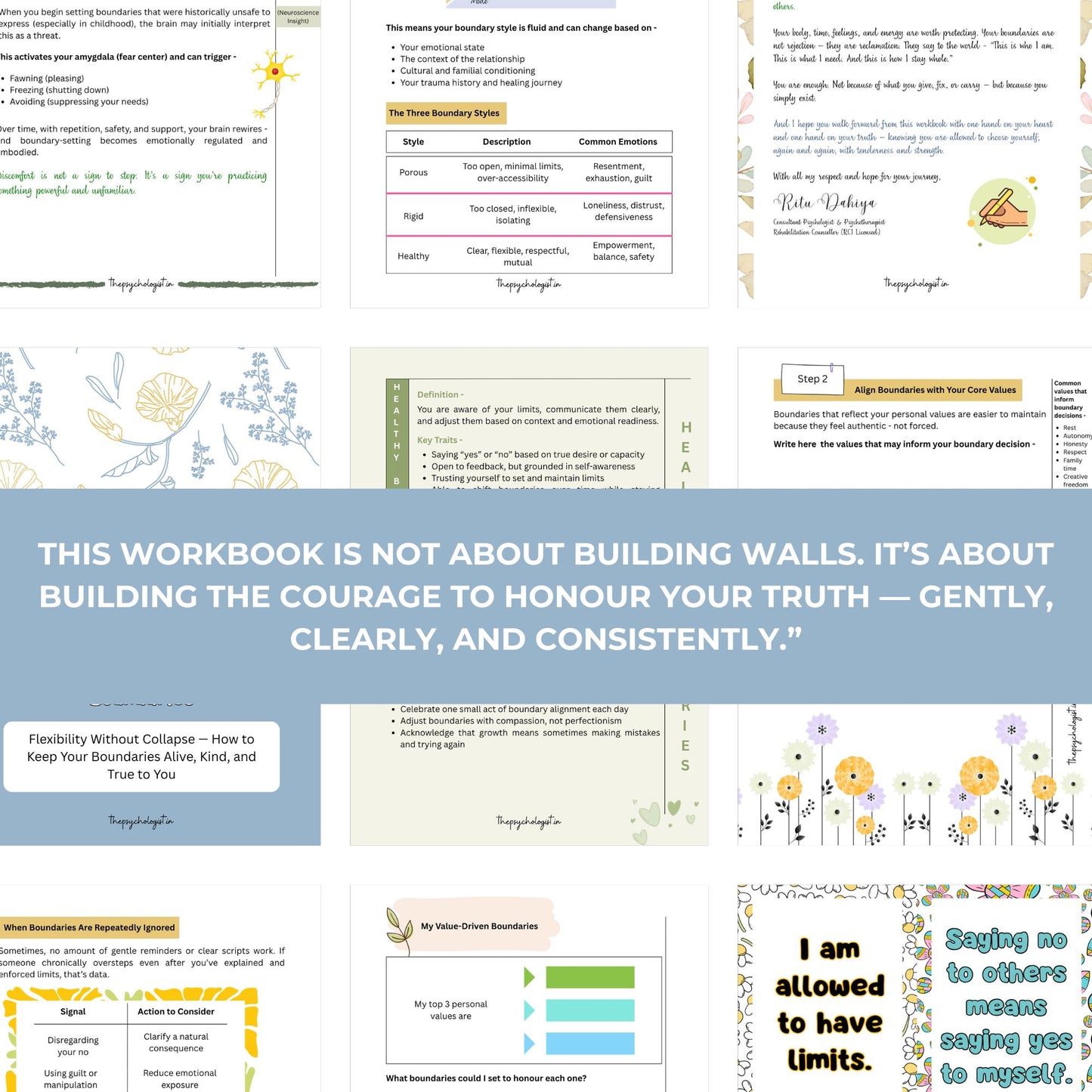 Building Healthy Boundaries Workbook: A Therapist-Guided Journey to Emotional Safety, Self-Respect & Stronger Relationships
