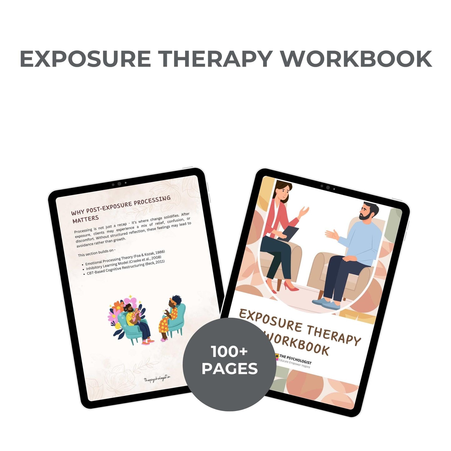 Exposure Therapy Workbook PDF | Erp Worksheets for OCD, Anxiety, PTSD, Phobias | Hierarchy, Response Prevention Tool | Therapeutic Guide