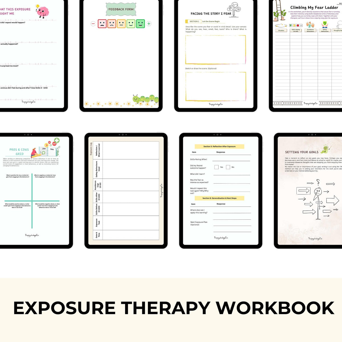Exposure Script Worksheet Exposure Therapy Workbook PDF | Erp Worksheets for OCD, Anxiety, PTSD ...